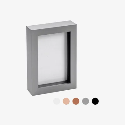 The Range 4x6" 3D Box Photo Frame - Grey