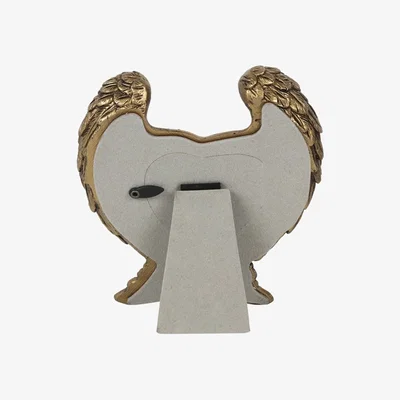 The Range Antique Gold Angel Wings Heart Photo Picture Frame Holder - Gold