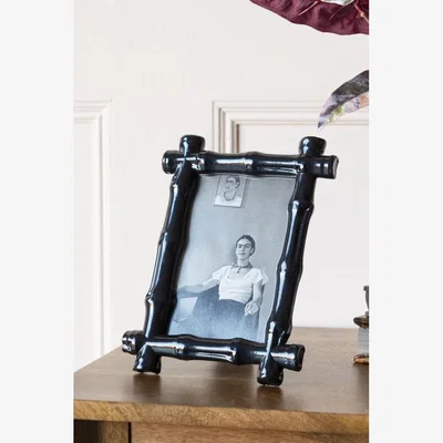 Rockett St George Black Bamboo Effect Photo Frame