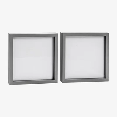 The Range 10x10" 3D Box Photo Frame Pack of 2 - Grey