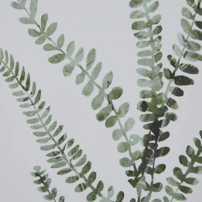 The Range Delicate Fern Watercolor In Rustic Wood Frame - Brown