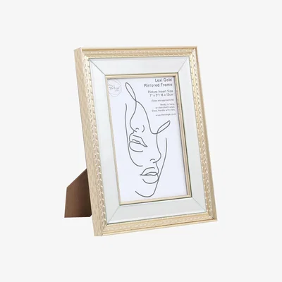 The Range Lexi Gold Mirrored Frame - Gold / 6 x 4in
