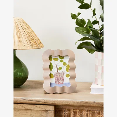 Rose & Grey Clay Wavy Photo Frame - 4x6
