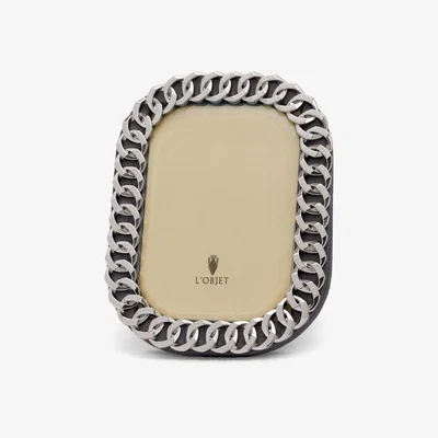 Tobias Oliver L'OBJET I CUBAN LINK PLATINUM PHOTO FRAME | 4 X 6
