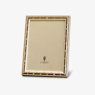 Tobias Oliver L'Objet I Stars Frame Large Gold  White Crystals
