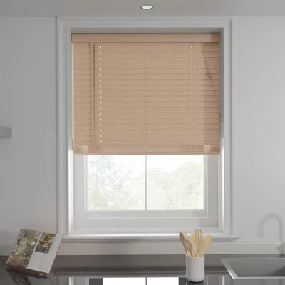 Dunelm Oak Effect 50mm Slats Venetian Blind Brown