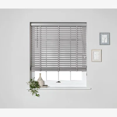Habitat Habitat Elliott 50mm Wooden Tape Venetian Blind - Grey