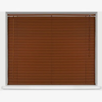 The Range 25mm Woodgrain PVC Venetian Blind - Dark Oak / 165cm x 210cm