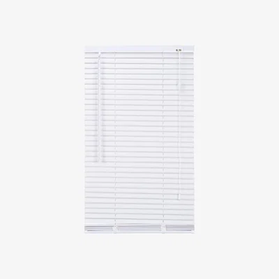 The Range PVC White Wood Effect Venetian Blind - White / 120cm
