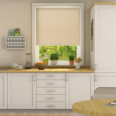 The Range 152cm Drop, 25mm Slat PVC Venetian Blind - Natural / 85cm