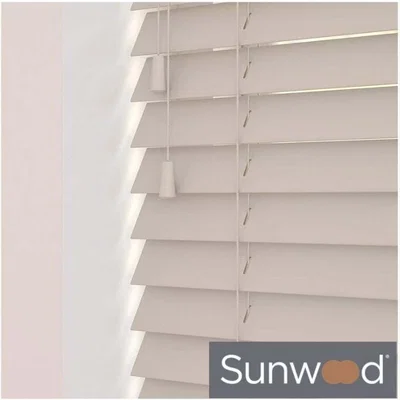 The Range Wooden Venetian Blinds With Strings - Heather Oak / 60cm