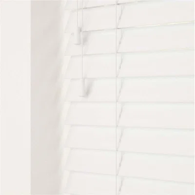 The Range Smooth Finish Faux Wood Venetian Blinds with Strings 130cm Drop - Serene / 90cm