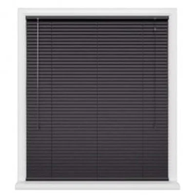 The Range Black Aluminium Venetian Blinds 152cm Drop (25mm Slats) - Black / 145
