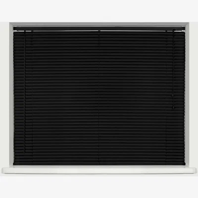 The Range 25mm Plastic Venetian Blind - Black / 150cm / 105cm x 150cm