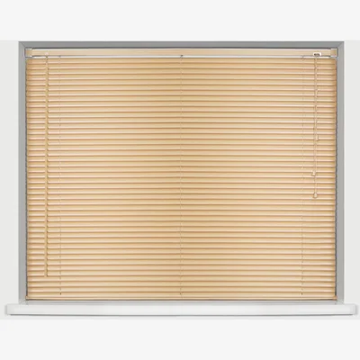 The Range 25mm Woodgrain PVC Venetian Blind - Natural / 150cm x 210cm