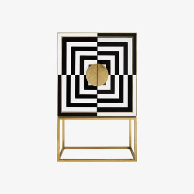 Amara Jonathan Adler - Op Art Two Door Sideboard - Black/White