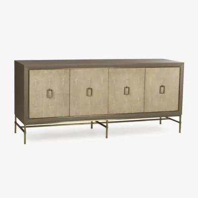 Andrew Martin Edith Sideboard Latte, Sideboard, Ivory Shagreen - Andrew Martin
