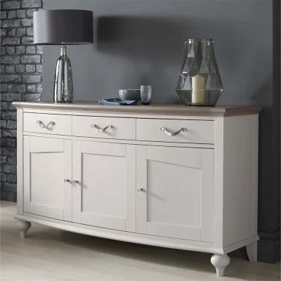 Arighi Bianchi Dieppe Washed Oak & Grey Wide Sideboard
