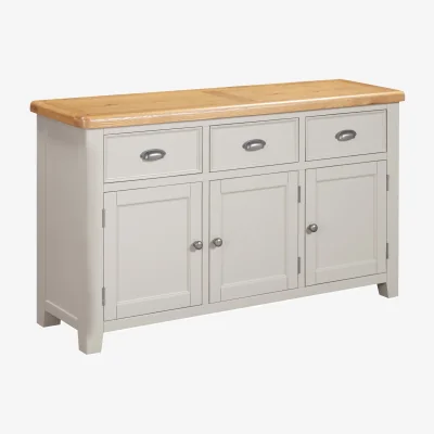 Arighi Bianchi Medway Oak 3 Door Sideboard, Grey