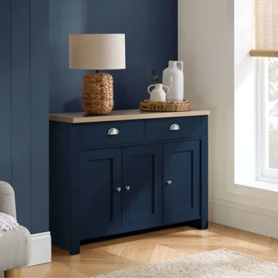 Arighi Bianchi Burwick 2 Drawer 3 Door Sideboard, Blue