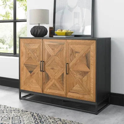 Arighi Bianchi Hindon Rustic Oak & Peppercorn Narrow Sideboard