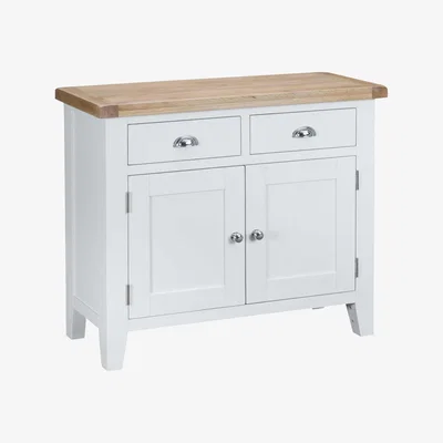 Barker and Stonehouse Althorp 2 Drawer 2 Door Sideboard, White Oak Wood | Barker & Stonehouse