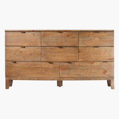 Barker and Stonehouse Rye Reclaimed Wood 8 Drawer Dresser Cabinet