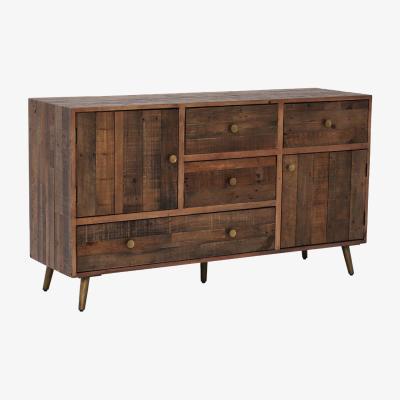 Barker and Stonehouse Modi Reclaimed Wood 4 Drawer 2 Door Sideboard