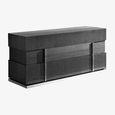Barker and Stonehouse Borgia 3 Drawer Koto Wood Dresser, Grey Gloss | Barker & Stonehouse
