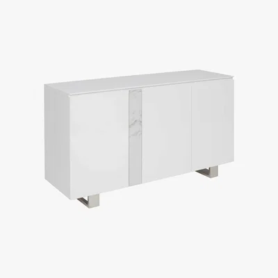Barker and Stonehouse Ginostra 3 Door Sideboard, Gloss White