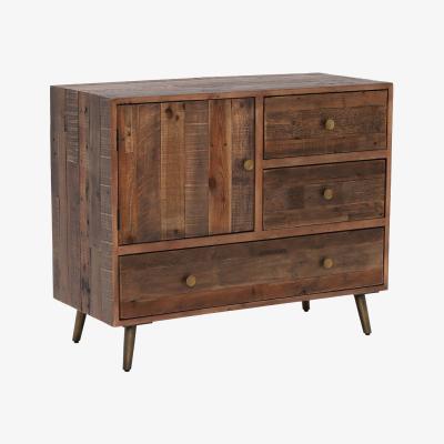 Barker and Stonehouse Modi Reclaimed Wood 3 Drawer, 1 Door Sideboard