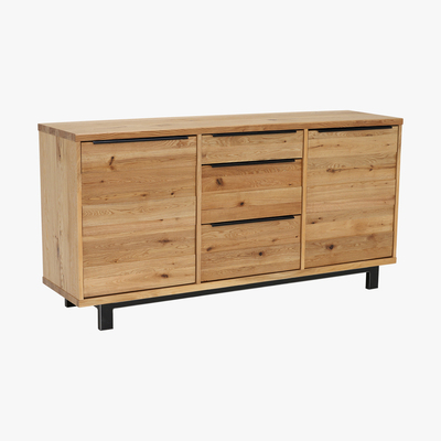 Barker and Stonehouse Savannah 3 Section Sideboard, Wild Oak