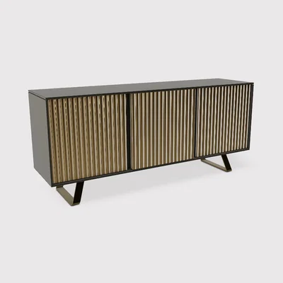 Barker and Stonehouse Calligaris Secret 3 Door Sideboard, Gold | Barker & Stonehouse