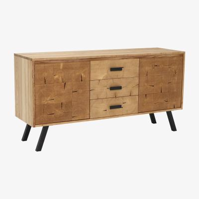Barker and Stonehouse Rockingham 2 Door 3 Drawer Sideboard, Brown Ash Wood | Barker & Stonehouse