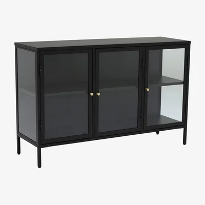 Barker and Stonehouse Salinas 3 Section Sideboard, Black | Barker & Stonehouse