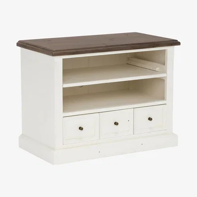 Barker and Stonehouse Berkshire Reclaimed Wood TV Cabinet, White | Barker & Stonehouse