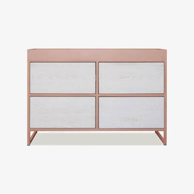 Bombinate.com Beige Red Ray Sideboard