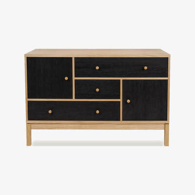 Bombinate.com Oak/Charcoal AbbeyWood Sideboard