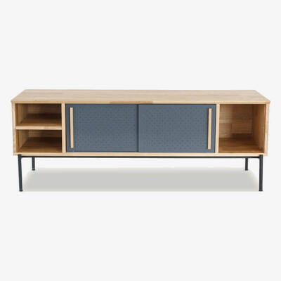 Bombinate.com Solid Oak/ Anthracite Gray Uribitarte Sideboard