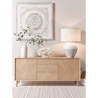 Cox and Cox Chevron Oak Sideboard
