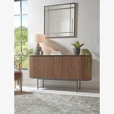 Cox and Cox Slatted Wooden Sideboard