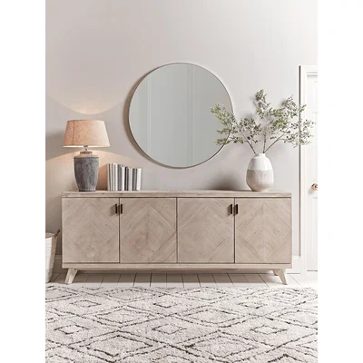 Cox and Cox Limewashed Parquet Sideboard