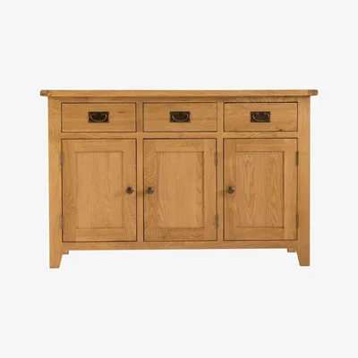 Chiltern Oak Furniture Rustic Oak 3 Door Large Sideboard
