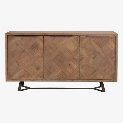 Chiltern Oak Furniture Industrial Oak 3 Door Large Sideboard