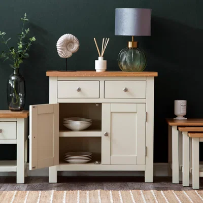 Chiltern Oak Furniture Salisbury Ivory Painted Oak Mini Sideboard