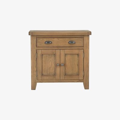 Chiltern Oak Furniture Wessex Smoked Oak Mini 1 Drawer 2 Door Sideboard