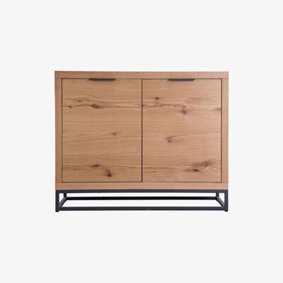 Chiltern Oak Furniture Urban Industrial Oak Small 2 Door Sideboard