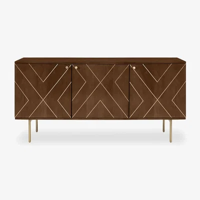 Cult Furniture £100 Off Jude Sideboard, Dark Mango Wood & Brass