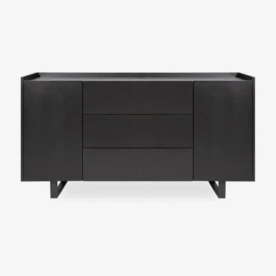 Cult Furniture Malton Sideboard, Black Sintered Stone