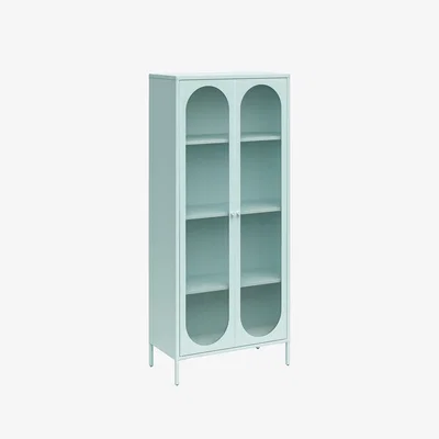 Dunelm Luna Tall Fluted Sideboard, Glass